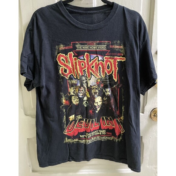 no brand Other - Slipknot Devil In The Nine Home Video Black Tshirt Concert Tee Mens Size Large